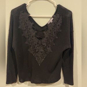 Womens Reversible Sweater Long Sleeve Top size Medium